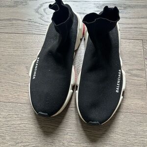 Balenciaga Black and White Sock Sneakers